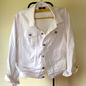 Crisp White Jean Jacket